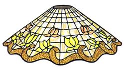 22" Cone Iris Stained Glass Lampshade Pattern