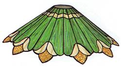18" Cone Stylized Tulip Stained Glass Lampshade Pattern