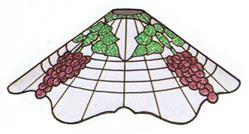 18" Cone Grapes and Leaves Stained Glass Lampshade Pattern