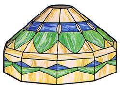 15" Panel Shield Stained Glass Lampshade Pattern