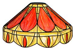 15" Panel Droplet Stained Glass Lampshade Pattern