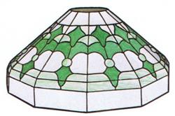 15" Panel Fleur de Lis Stained Glass Lampshade Pattern