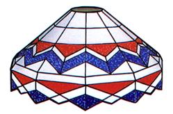 15" Panel Chevrons Stained Glass Lampshade Pattern
