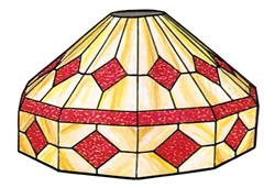 15" Panel Diamond Stained Glass Lampshade Pattern