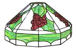 15" Panel Grapes Stained Glass Lampshade Pattern