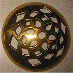 4" Diameter Cast Brass Ventilated Vase Cap