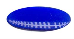 45mmx18mm (1-3/4"x3/4") Dark Blue Oval Smooth Jewel